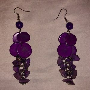 Purple Earrings.